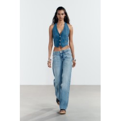JEAN TRF WIDE LEG TAILLE BASSE